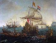Dutch ships ramming Spanish galleys off the English coast, 3 October 1602 Hendrik Cornelisz. Vroom